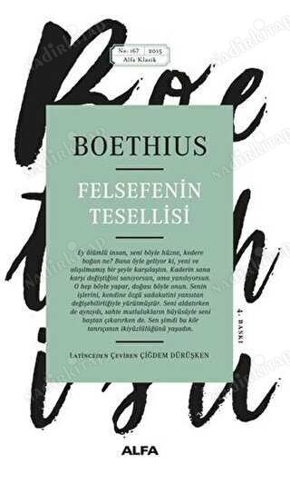 Felsefenin Tesellisi kapağı
