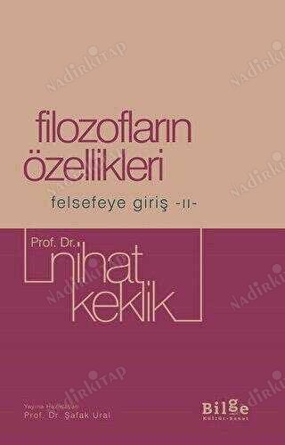Filozofların Özellikleri - Felsefeye Giriş 2 kapağı