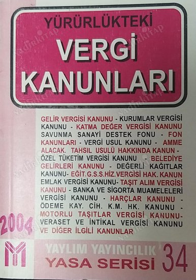 Yürürlükteki Vergi Kanunları kapağı