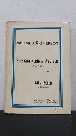 KUR'AN-I KERİMDEN AYETLER MEV'İZELER kapağı