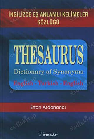 Thesaurus Dictionary Of Synonyms İngilizce Eş Anlamlı Kelimeler Sözlüğü kapağı