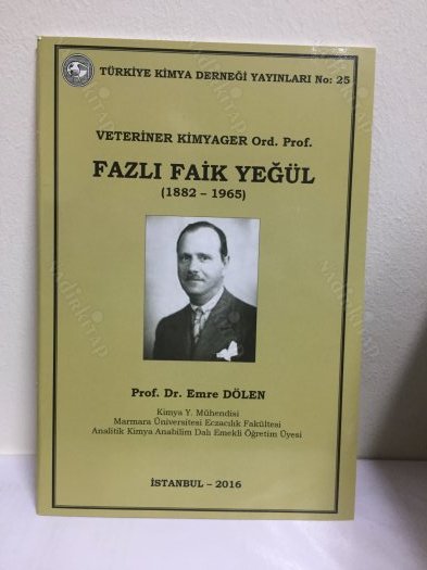 Veteriner Kimyager Ord. Prof. Fazlı Faik Yeğül kapağı