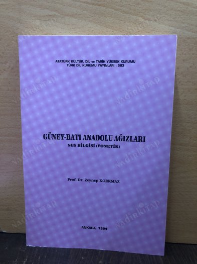 GÜNEY BATI ANADOLU AĞIZLARI SES BİLGİSİ (FONETİK) kapağı