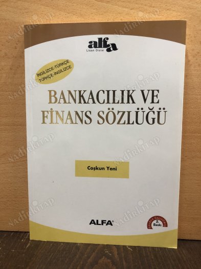 BANKACILIK VE FİNANS SÖZLÜĞÜ (İngilizce-Türkçe & Türkçe-İngilizce) kapağı