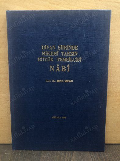 DİVAN ŞİİRİNDE HİKEMİ TARZIN BÜYÜK TEMSİLCİSİ NABİ /CİLTLİ' kapağı