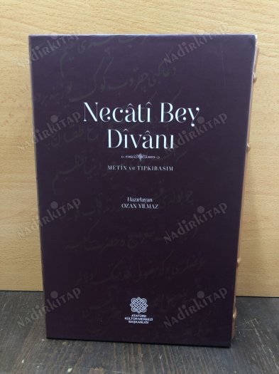 Necati Bey Divanı - 2 Cilt Takım (Metin ve Tıpkıbasım) Deri Ciltli, Şamua Kağıt, Kutulu kapağı