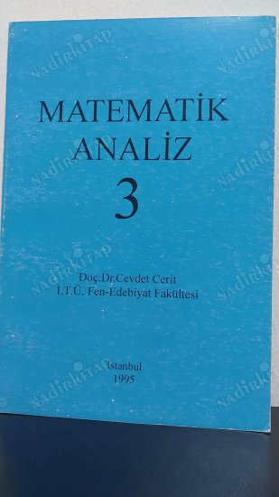 Matematik Analiz 3 kapağı