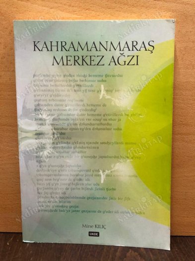 KAHRAMANMARAŞ MERKEZ AĞZI kapağı