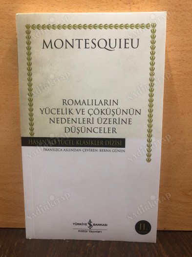 Romalıların Yücelik ve Çöküşünün Nedenleri Üzerine Düşünceler kapağı