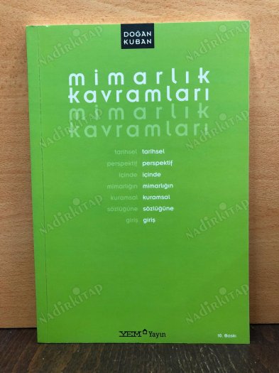 MİMARLIK KAVRAMLARI - Tarihsel Perspektif İçinde Mimarlığın Kuramsal Sözlüğüne Giriş kapağı