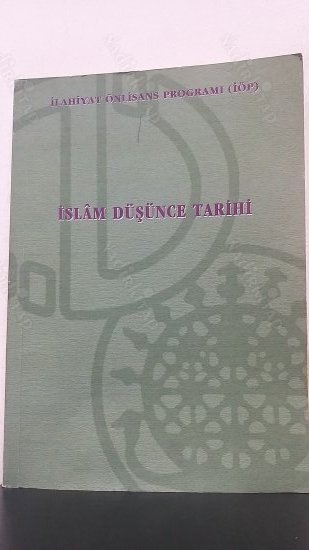 İslam Düşünce Tarihi - İlahiyat Önlisans Programı kapağı