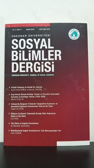 SOSYAL BİLİMLER DERGİSİ Sayı 6 kapağı