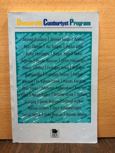 DEMOKRATİK CUMHURİYET PROGRAMI kapağı