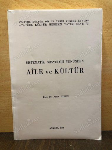 Sistematik Sosyoloji Yönünden AİLE VE KÜLTÜR kapağı