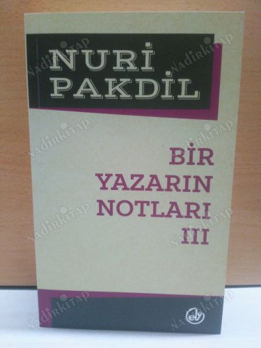 Bir Yazarın Notları 3 kapağı