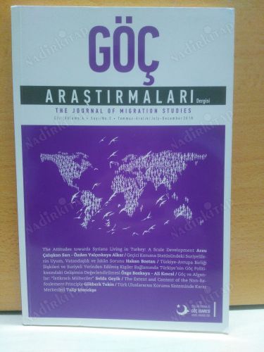 Göç Araştırmaları Dergisi Cilt: 4 Sayı: 2 Temmuz Aralık 2018 kapağı
